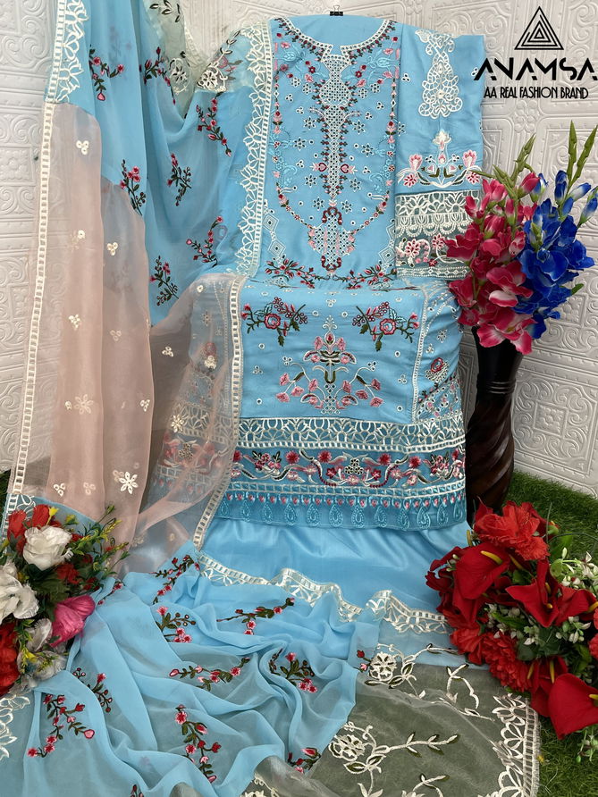 Anamsa 494 Rayon Cotton Designer Pakistani Suits Wholesale Market in Surat